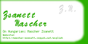 zsanett mascher business card